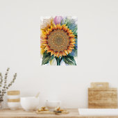 水素晴らし色日花:房宝曼荼羅デザイン ポスター (キッチン)