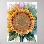 水素晴らし色日花:房宝曼荼羅デザイン ポスター (正面)