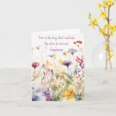 水素晴らし色春フローラ特殊モーメント カード (黄色い花)