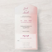 水素晴らし色結婚式招待状 オールインワン招待状 (内側)