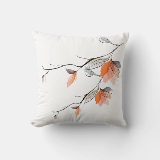 水素晴らし色花分岐枕カバー クッション (正面)