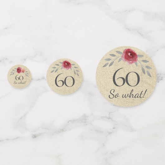 水素朴おもしろい色フローラ60誕生日 コンフェッティ (裏面)