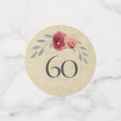 水素朴おもしろい色フローラ60誕生日 コンフェッティ (スモール正面)
