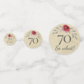 水素朴おもしろい色フローラ70誕生日 コンフェッティ (裏面)