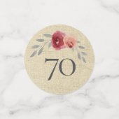 水素朴おもしろい色フローラ70誕生日 コンフェッティ (スモール正面)