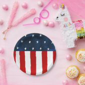 水素朴はっきりした色アメリカ国旗 ペーパープレート (パーティー)