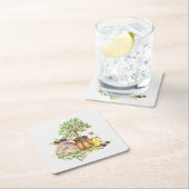 水素朴イタリアン色 スクエアペーパーコースター (インサイチュ)