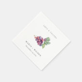 水素朴エレガント色ぶどう結婚葉 スタンダードカクテルナプキン (角)