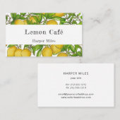 水素朴オーガニック色レモン名刺 名刺 (正面/裏面)