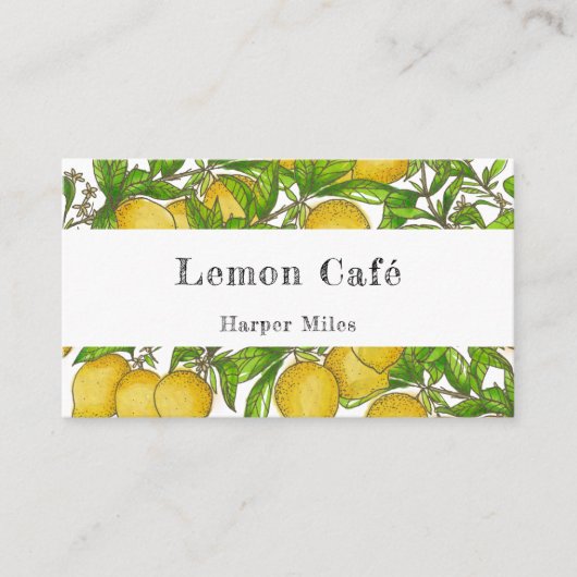 水素朴オーガニック色レモン名刺 名刺 (正面)