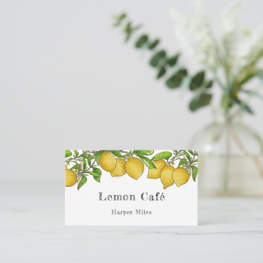水素朴オーガニック色レモン名刺 名刺 (スタンド正面)