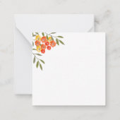 水素朴パーソナライズされた色フローラノートカード ノートカード (裏面)