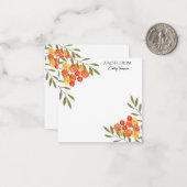 水素朴パーソナライズされた色フローラノートカード ノートカード (正面/裏面インサイチュ)