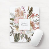 水素朴フェミニン色ワイルドフラワーフローラ マウスパッド (マウス)