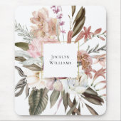 水素朴フェミニン色ワイルドフラワーフローラ マウスパッド (正面)