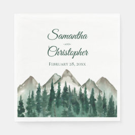 水素朴彩山松結婚山 スタンダードランチョンナプキン