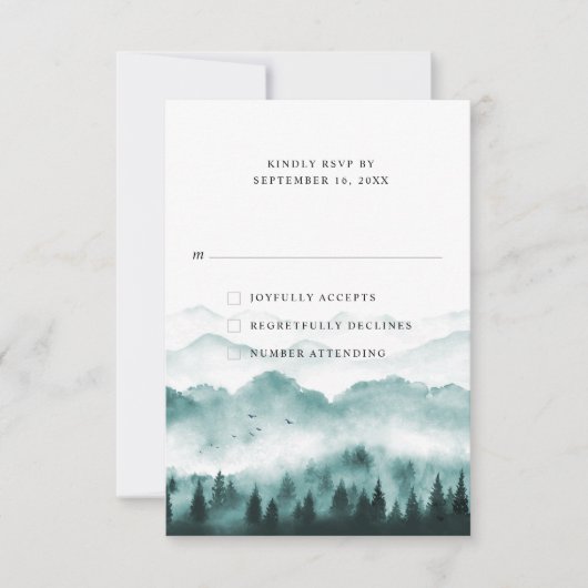 水素朴彩山松 出欠カード (正面)