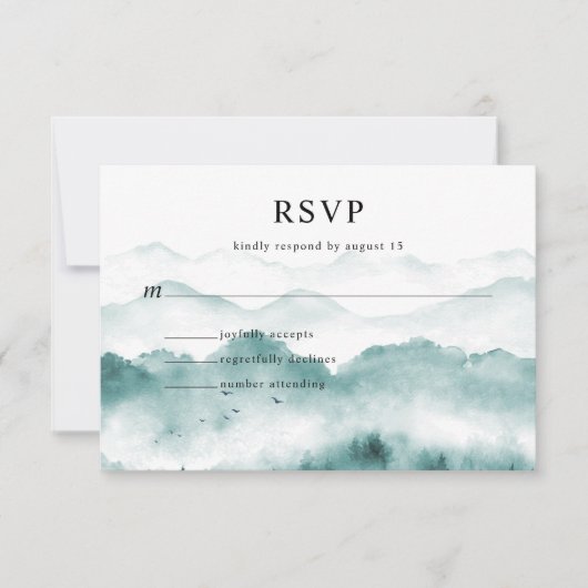 水素朴彩山松 出欠カード (正面)