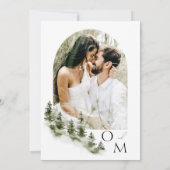 水素朴彩山林結婚の写真 招待状 (裏面)