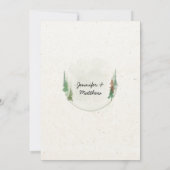 水素朴彩松の結婚森 招待状 (裏面)