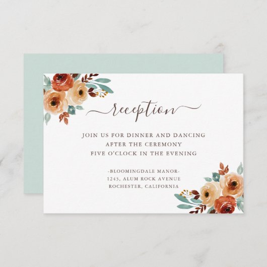 水素朴彩植物結婚披露宴 エンクロージャーカード (正面/裏面)