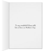 水素朴色あじさい母の日カード (内側 (右))