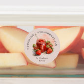 水素朴色いちごジャム製品ラベル ラベル (貼付)