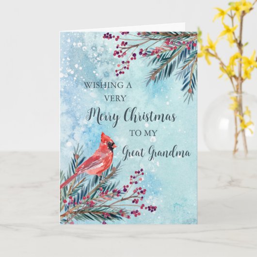 水素朴色おばあちゃん素晴らしメリークリスマス カード (黄色い花)