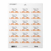 水素朴色かぼちゃの住所 シールシール ラベル (フルシート)