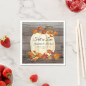 水素朴色かぼちゃの紅葉ウッドダーク スタンダードカクテルナプキン (インサイチュ)