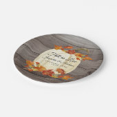 水素朴色かぼちゃの紅葉ダークウッド ペーパープレート (アングル)