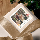 水素朴色きのこ写真スタンプ スクエアシール