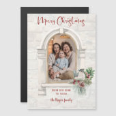 水素朴色のウィンドウとクリスマスフローラ写真 (正面/裏面)