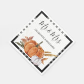 水素朴色のカボチャ氏とミセス結婚ズ・ナプキ スタンダードランチョンナプキン (角)