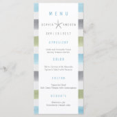 水素朴色のストライプビーチ結婚式 メニュー (正面)