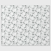 水素朴色のセージ緑の葉 ラッピングペーパー (フラット)