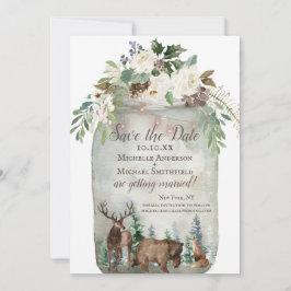 水素朴色のメイソンジャー日付を保存 セーブザデート