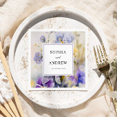 水素朴色のヴィオ結婚レット スタンダードカクテルナプキン