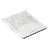 水素朴色の冬の森パーソナライズされた ノートパッド (アングル)