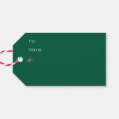 水素朴色の冬の緑と赤い花 ギフトタグ (裏面横)