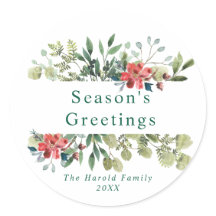 水素朴色の冬の緑と赤い花