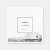 水素朴色の国の山結婚山 スタンダードカクテルナプキン (正面)