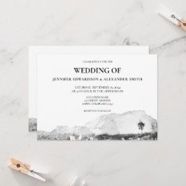 水素朴色の国の山結婚山 招待状