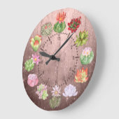 水素朴色の多汁 ラージ壁時計 (傾斜)