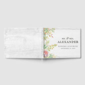 水素朴色の多肉性の砂漠のサボテン結婚ズ ゲストブック (全面)