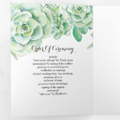 水素朴色の多肉性の砂漠の写真結婚の 三つ折りプログラム (内部最初)