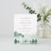 水素朴色の山の日付を保存 案内ポストカード (スタンド正面)