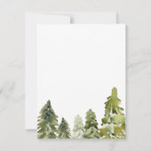 水素朴色の山の日付を保存 案内状 (裏面)