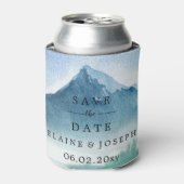 水素朴色の山の日付写真を保存 缶クーラー (缶正面)