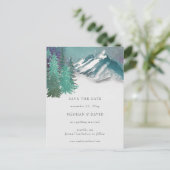 水素朴色の山の松の日付を保存 案内ポストカード (スタンド正面)